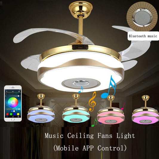42 inch Remote Control Musical Ceiling Fan with LED Light 