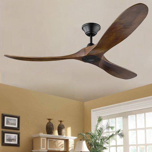 52- 60-70 Inch Wooden Ventilator No Light/With Light Remote Control Blower Fan 