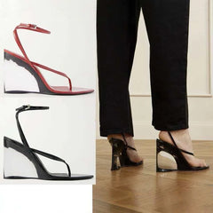 Transparent Wedge Flip Flop Sandals