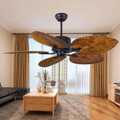 52“ Glass Remote Control Ceiling Fan Light 110V- 220V 