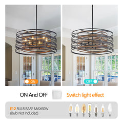  Rustic Nest Industrial Pendant Light.