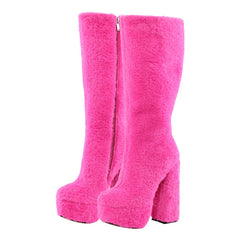 Chunky Platform Knee High Boots