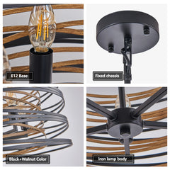  Rustic Nest Industrial Pendant Light.