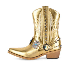 Western Embroidered Block Heel Boots