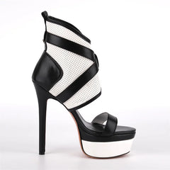 Cut Out Ankle Strap Heels