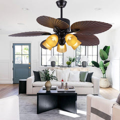 Variable Frequency Mute Remote Control Electric Big Leaf Fan Light