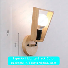 Black, White Wood LED Chandelier Lighting - Golden Atelier
