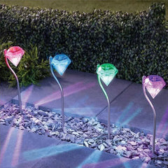  Golden Atelier Colorful LED Solar Pathway Lights Colourful