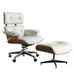 Comfortable Rotating Boss Chair in Genuine Leather - Golden Atelier