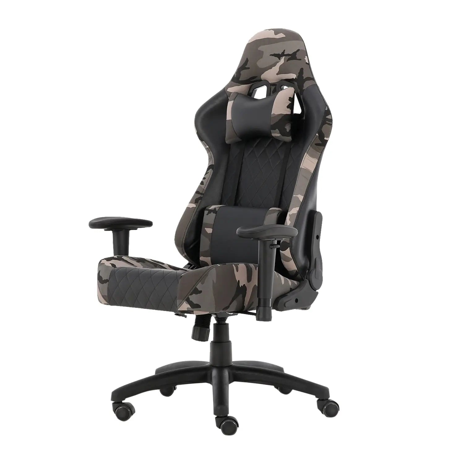 Computer Desk Gaming Office Swivel Chairs with Headrest and Lumbar Pillow - Golden Atelier