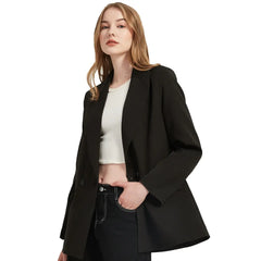 Double-breasted Pocket Women Blazer - Golden Atelier