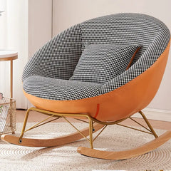 Elastic Modern Wooden Living Room Rocking Chair - Golden Atelier