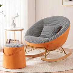 Elastic Modern Wooden Living Room Rocking Chair - Golden Atelier