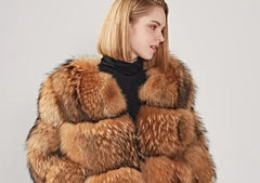 Faux Fur Thick Cropped Jacket - Golden Atelier