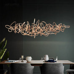 Post-modern light luxury LED Iron Art Tree Chandelier