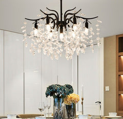 LED Crystal Gold/ Black Chandelier Luxury Lighting