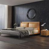  1.8 M Master Bedroom Double Bed Small-Sized PU Leather Bed