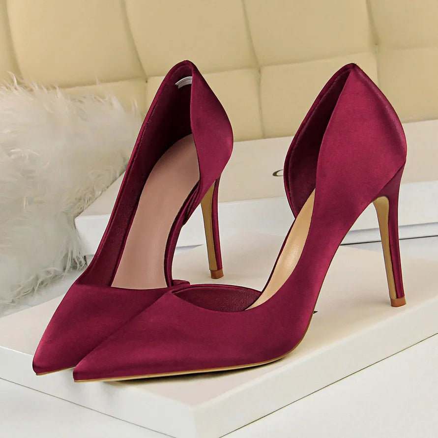 Chic / Beautiful Purple Satin Prom Bow Womens Sandals 2022 13 cm Stiletto  Heels Open / Peep Toe