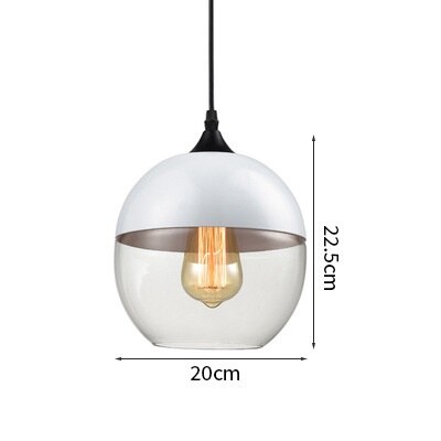 Modern LED Pendant Glass Hanging Lamp Luminaria