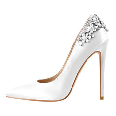 Pointed Toe Diamond Stiletto Heels