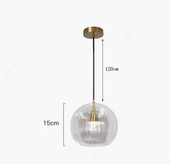 Glass Led Pendant Light Modern Hanging Lighting Fixture