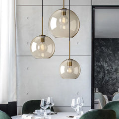 Clear Glass Hanging Ceiling Pendant Lights Fixtures . Golden Atelier  3