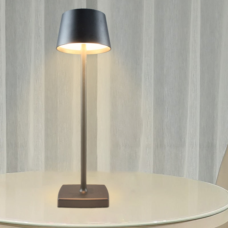 LED Touch Dimming Rechargeable Metal Table Lamp