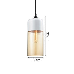 Modern LED Pendant Wood Glass Hanging Lamp Luminaria - Golden Atelier