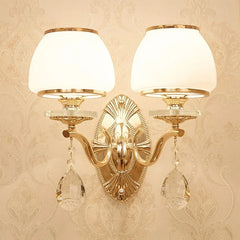 Single Double Head Zinc Alloy Crystal Wall Lamp