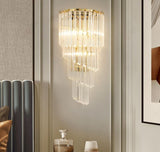 Crystal Gold Indoor Bedside Wall Light LED Sconce