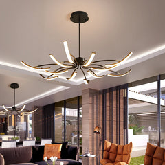 Matte Black/White Finished Modern Adjustable Led Chandelier