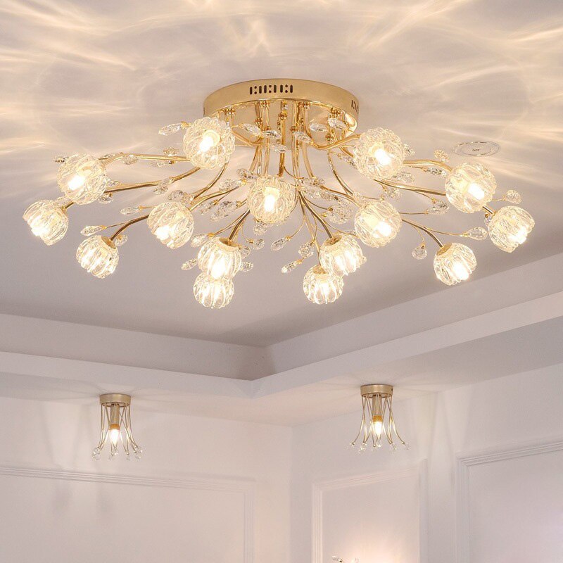 Modern Crystal Ceiling Light For Luxury Living Room