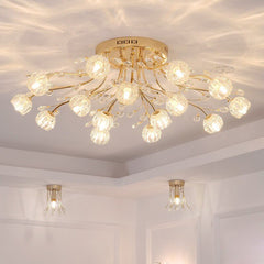 Modern Crystal Ceiling Light For Luxury Living Room