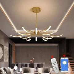 Matte Black/White Finished Modern Adjustable Led Chandelier