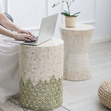 All Natural Shell Side Table Creativity Bedside Decorative Stool