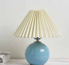 Ceramic Pleated Multicolor Bedside Desk Lamp
