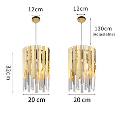 Round Gold k9 Crystal Led Chandelier for Indoor Lighting