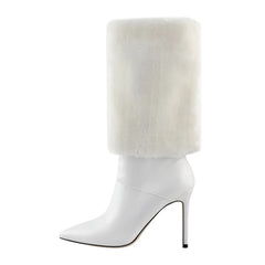 Stiletto Fur Trimmed Boot