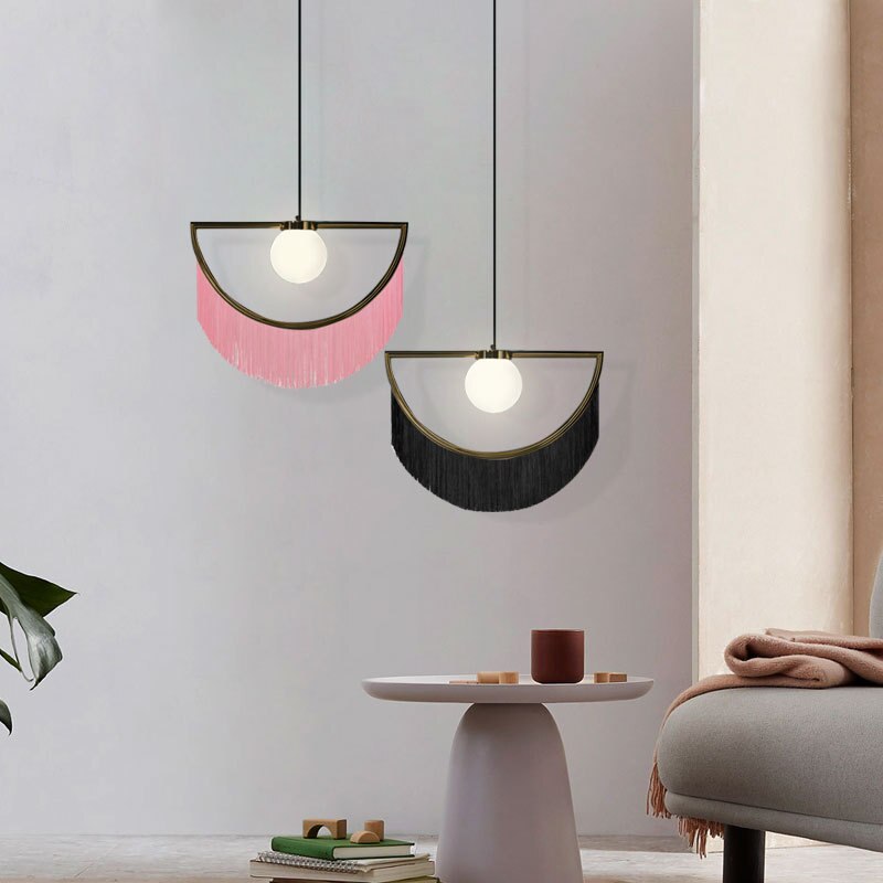 Tassel Single Head Lamp Creative Bedroom Chandelier