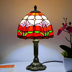 Tiffany Art Stained Glass Table Lamp Nightstand