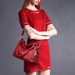 Women Soft Leather Crossbody Top-handle Shoulder Bags
