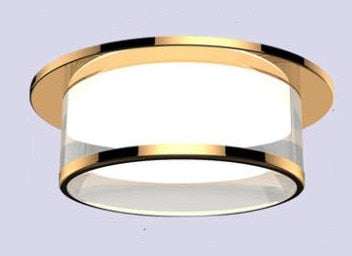 Golden Silver Crystal Recessed Ceiling Downlight Dimmable