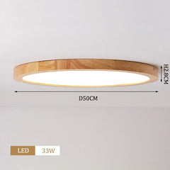 LED Wooden Round Surface Mounted Ceiling Light