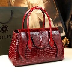 Crocodile Pattern Leather Crossbody Multi-layer Shoulder Bags