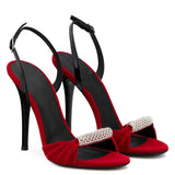 Crystal Rhinestone Women High Heel Party Shoes Ladies Sandals