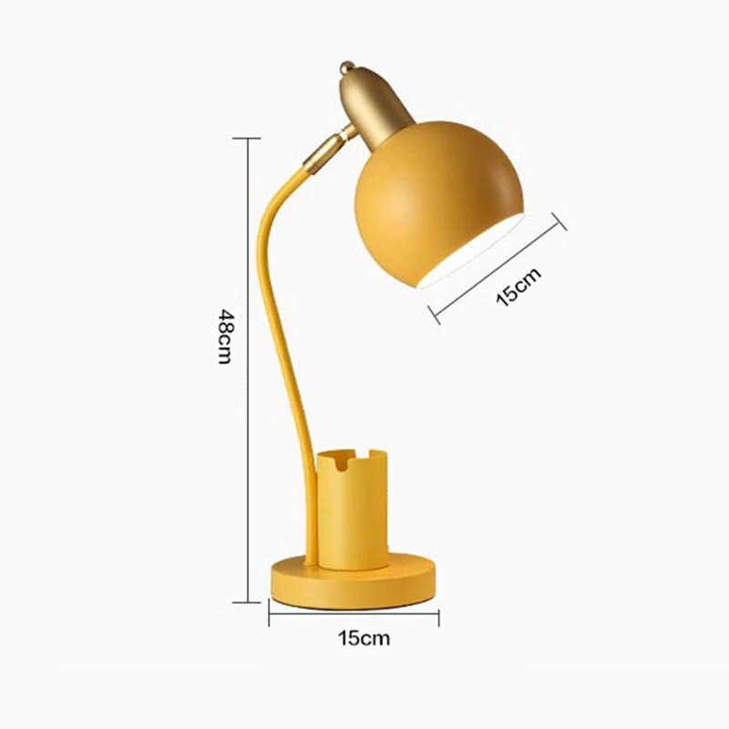 LED  Eye Protection Dimming Metal Pen Holder Table Lamp