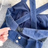 Denim Vest for Women Cotton Jeans Bralette Ladies Crop Tops