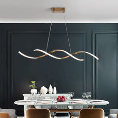 Modern led hanging pendant lamp fixture Chrome/Gold Plated finished