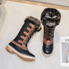 Women Snow Boots Thick Fur Non-slip Waterproof High Boots 