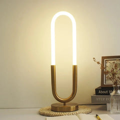 LED White U-shaped Silicone Tube Table Light